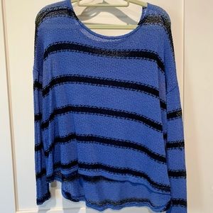 Blue & Black Striped Sweater